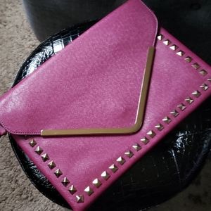 Magenta clutch purse